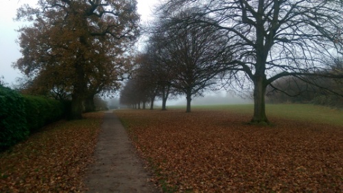 The path into Farnham looking a bit gloomy