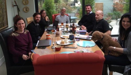 L-R: Rowena, Will, Sarah, Ben, don't know, Graham, Emma & Emma