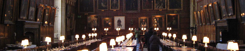 dining hall of christchurch college, oxford