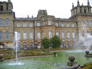 back of blenheim palace from the water terrace