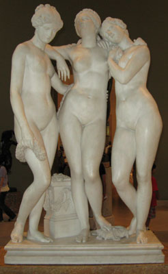 the three graces, louvre, paris