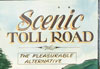 toll road sign, porlock, somerset