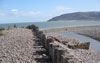 view out to bristol channel, porlock bay, somerset
